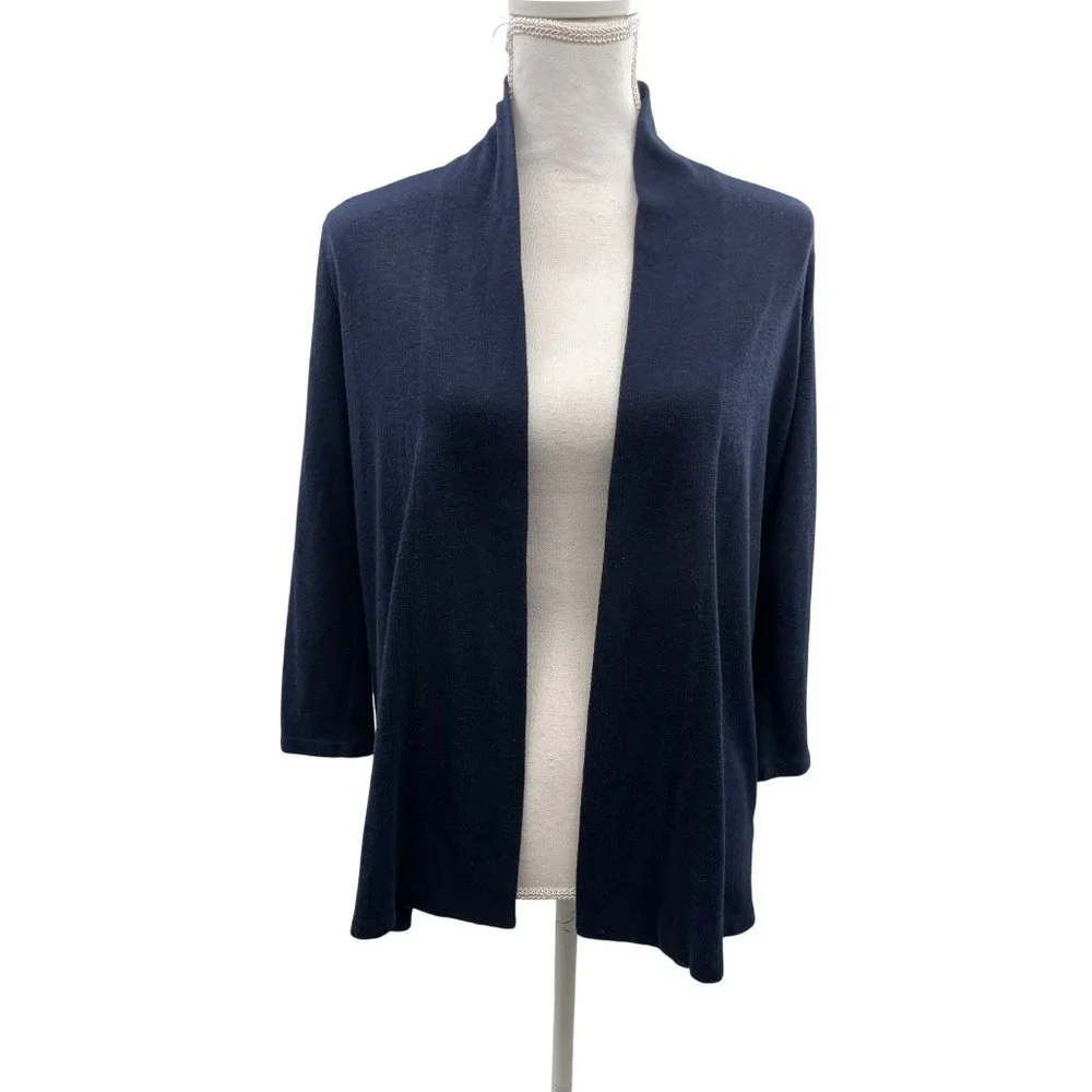Talbots Cardigan Womens XS Used Open Front Dark Blue - Picture 3 of 10